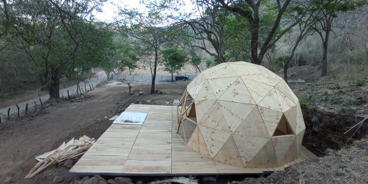 Estructura de madera en proceso